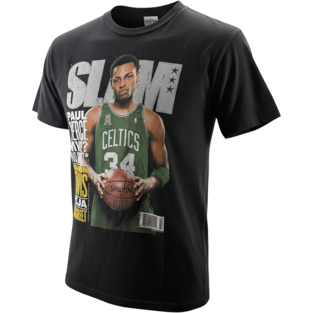 Mitchell & Ness Paul Pierce Boston Celtics Slam Magazine Tee Shirt Mens Med NEW